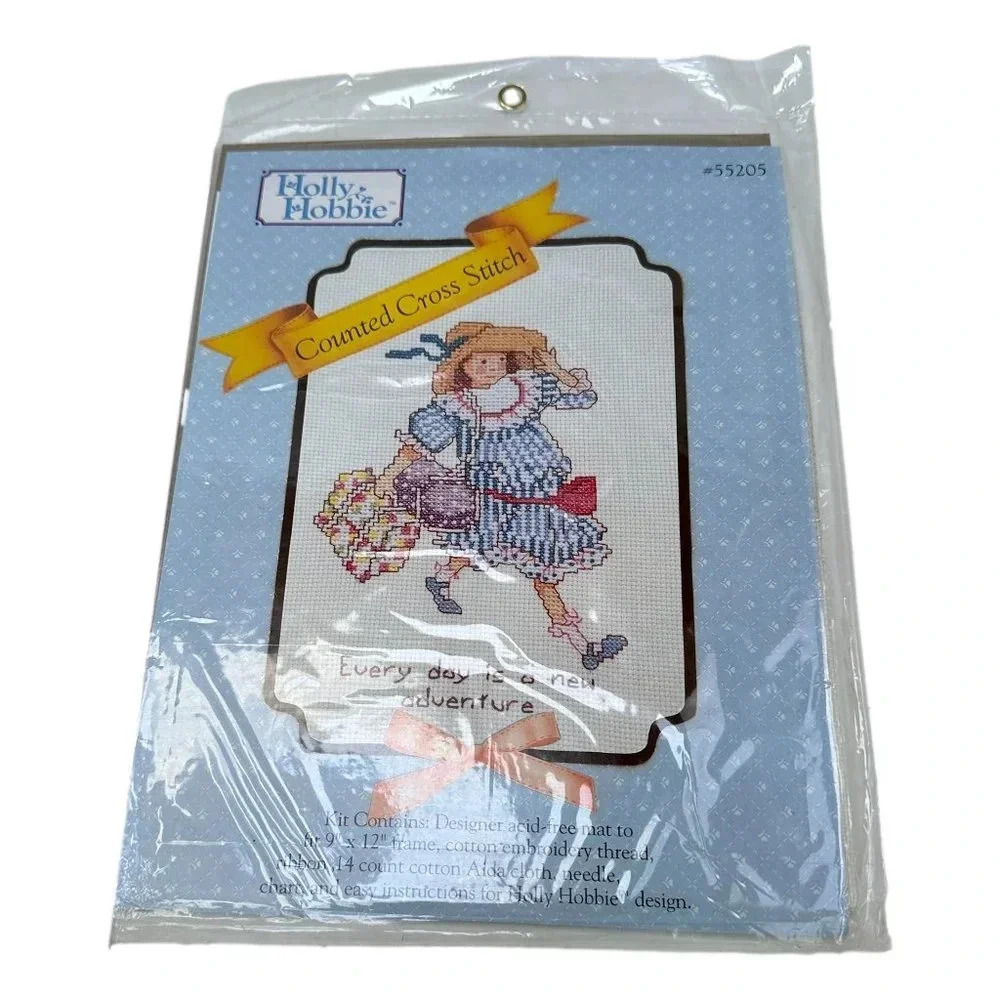 Holly Hobbie‎ Counted Cross Stitch Kit Every Day New Adventure  Vintage Sealed